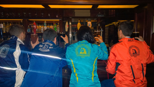 Members of the MCRRC team celebrate after the 2014 Boston Marathon. Photo: Courtesy of Ken Trombatore