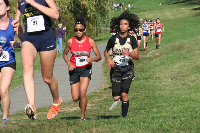 Northwood's Alexis Doon races in the Montgomery County Cross Country Championship in October. Photo: Charlie Ban 