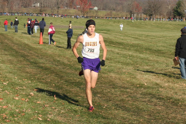 Lake Braddock's Alex Corbett, closing in on the Virginia 6A individual title. Photo: Charlie Ban