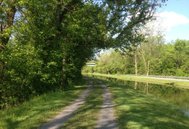 The C&O Canal Towpath, looking west from Hancock, Md. Photo: Charlie Ban