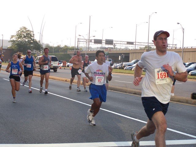 Walter Tejada running the 9/11 Memorial 5k Photo: Courtesy of Walter Tejada