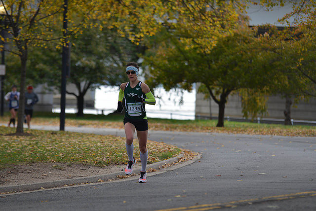 Meghan Ridgley at the 2014 Run for the Parks 10k. Photo: Potomac River Running