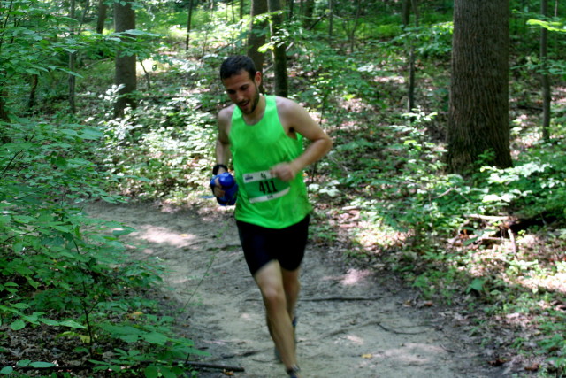 Jarrod Brennet nears 20 miles in the Rosaryville 50k. Photo: Charlie Ban