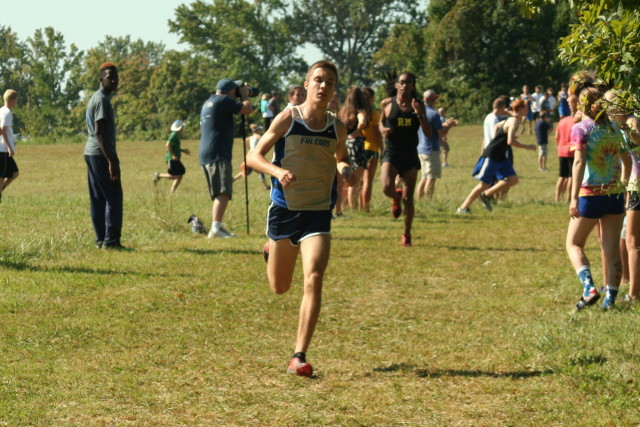 Jack Wavering pulls away from Rohann Asfaw with roughly half a mile to go. Photo: Charlie Ban