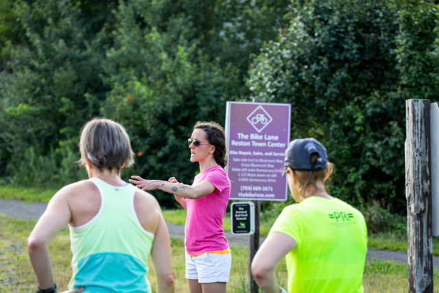 Meghan Ridgley lives vicariously through the runners she coaches until she can, herself, run again. Photo: Dustin Whitlow/D. Whit Photography 