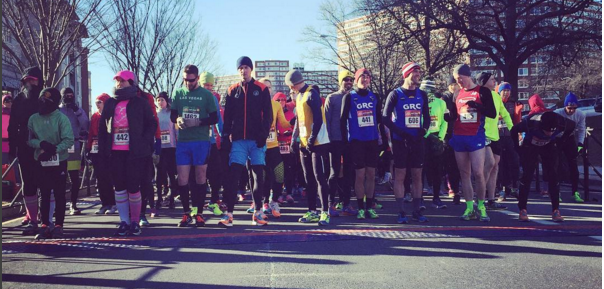 Some shins were bared on the Love the Run You're With starting line. Photo: Steve Laico