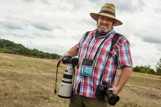 Brian Knight, ready to capture the action at the 2015 DCXC Invitational. Photo: Marleen van den Neste