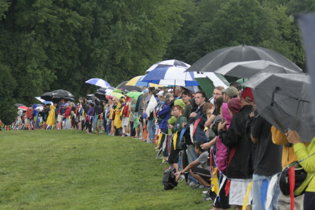 Parents and friends watch the 2015 Monroe Parker Invitational. Photo: Charlie Ban