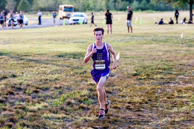 Harry Monroe at the DCXC Invitational senior race. Photo: Dustin Whitlow