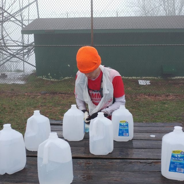 John Kelly at the fire town water station in the middle of the fifth loop at the 2017 Barkley Marathons. Photo: Ed Aramayo